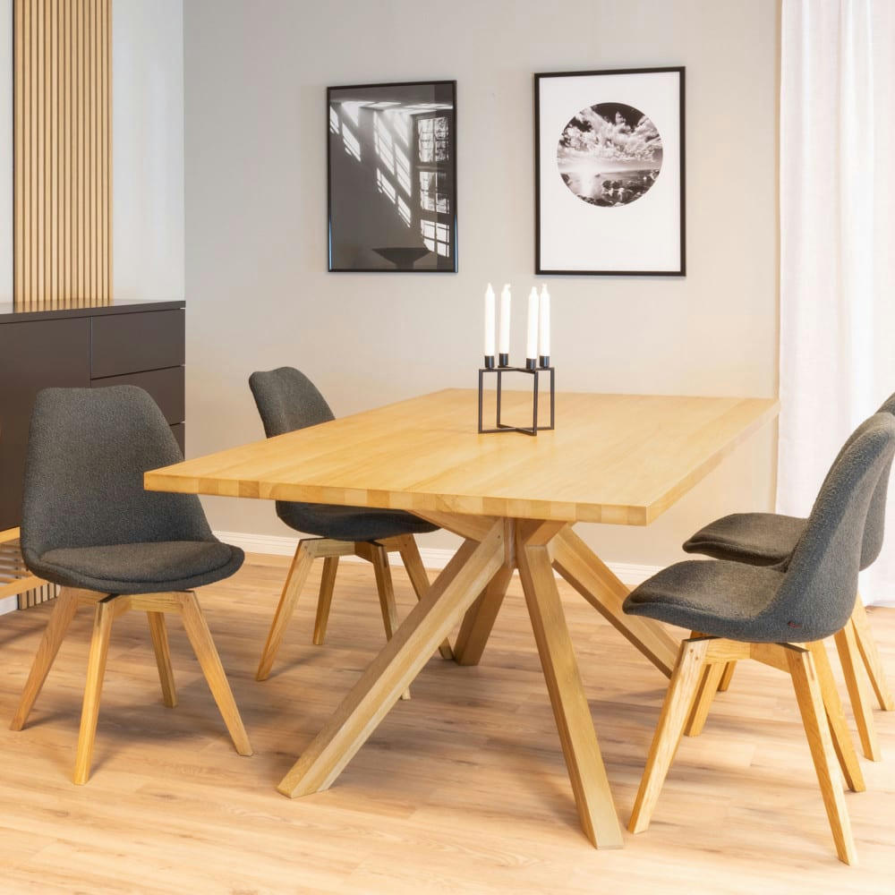 ACROSS - Table à manger en bois 190x110 bois clair