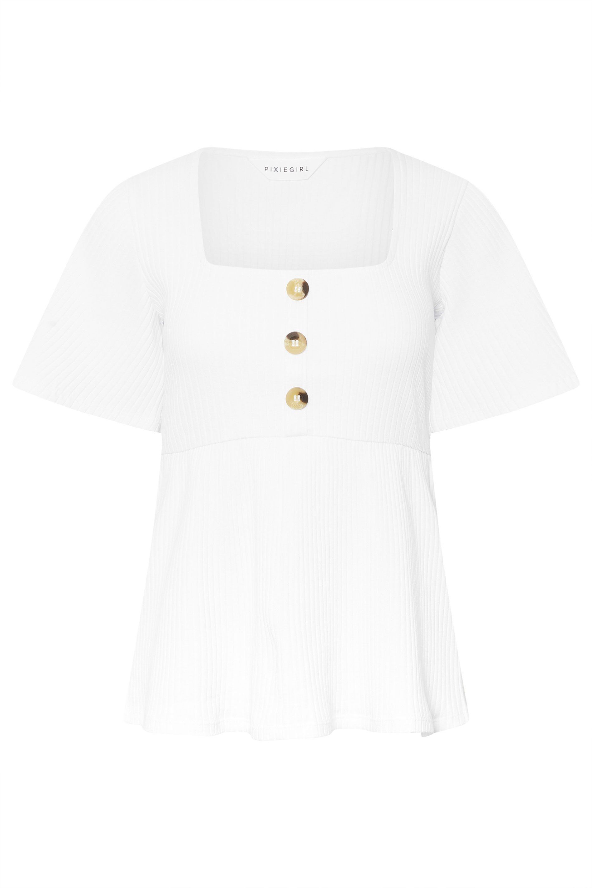 PixieGirl Petite Ribbed Smock Top