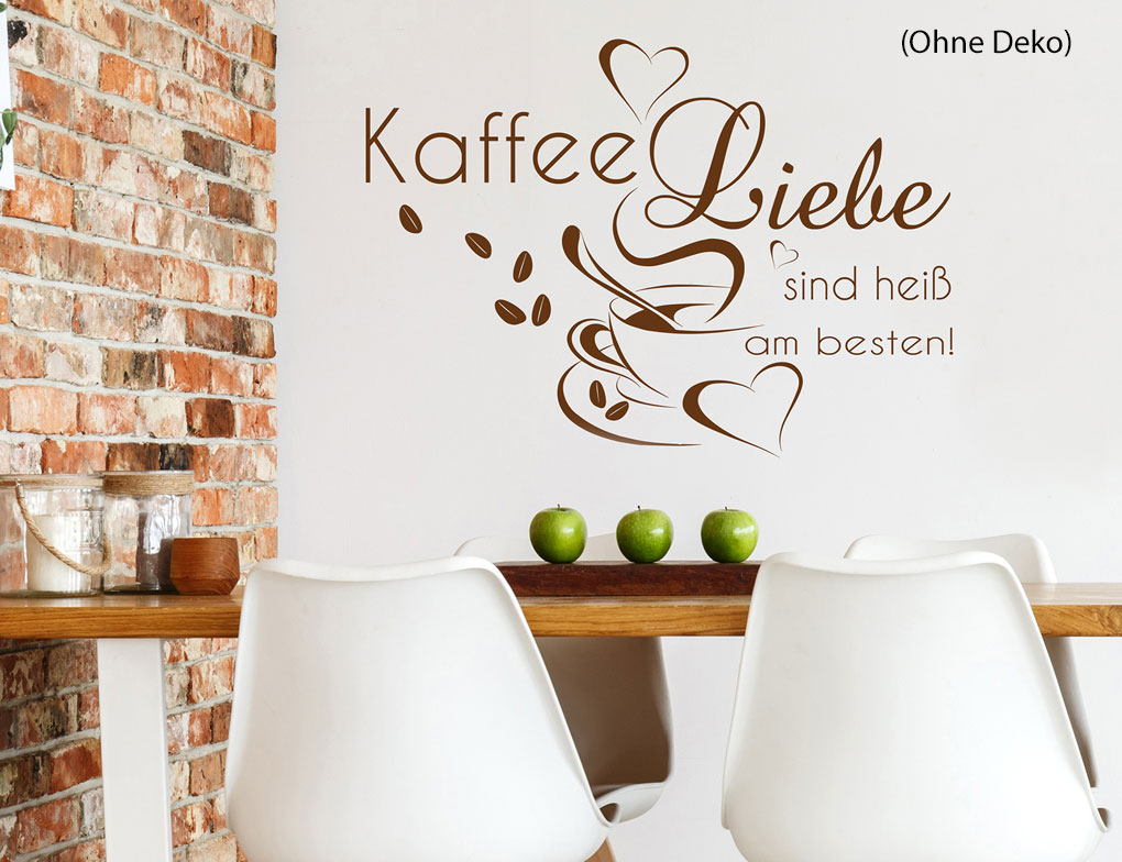 Wandtattoo Kaffee & Liebe