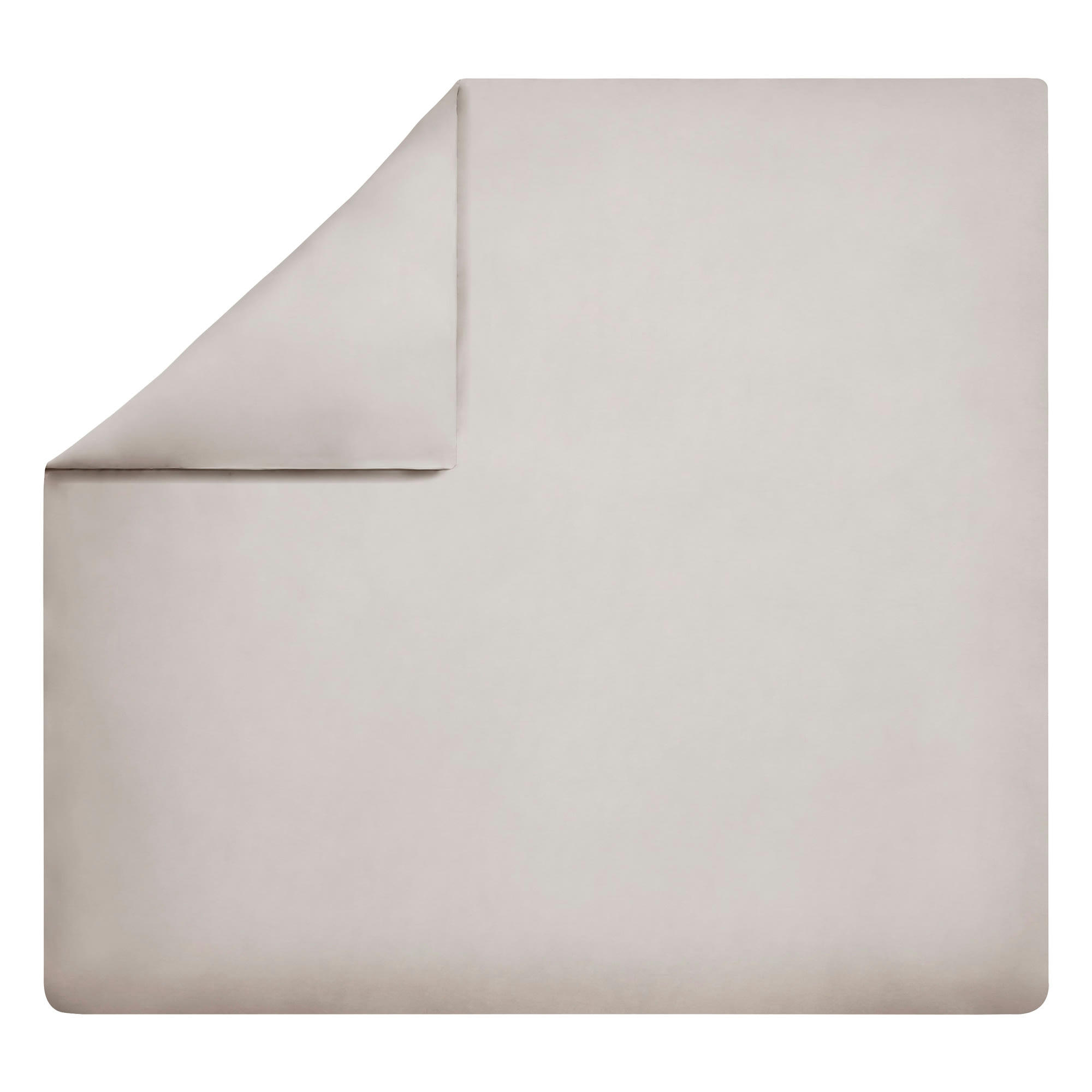 TRIUMPH LINE - Housse de couette unie en satin de coton gris 200x200