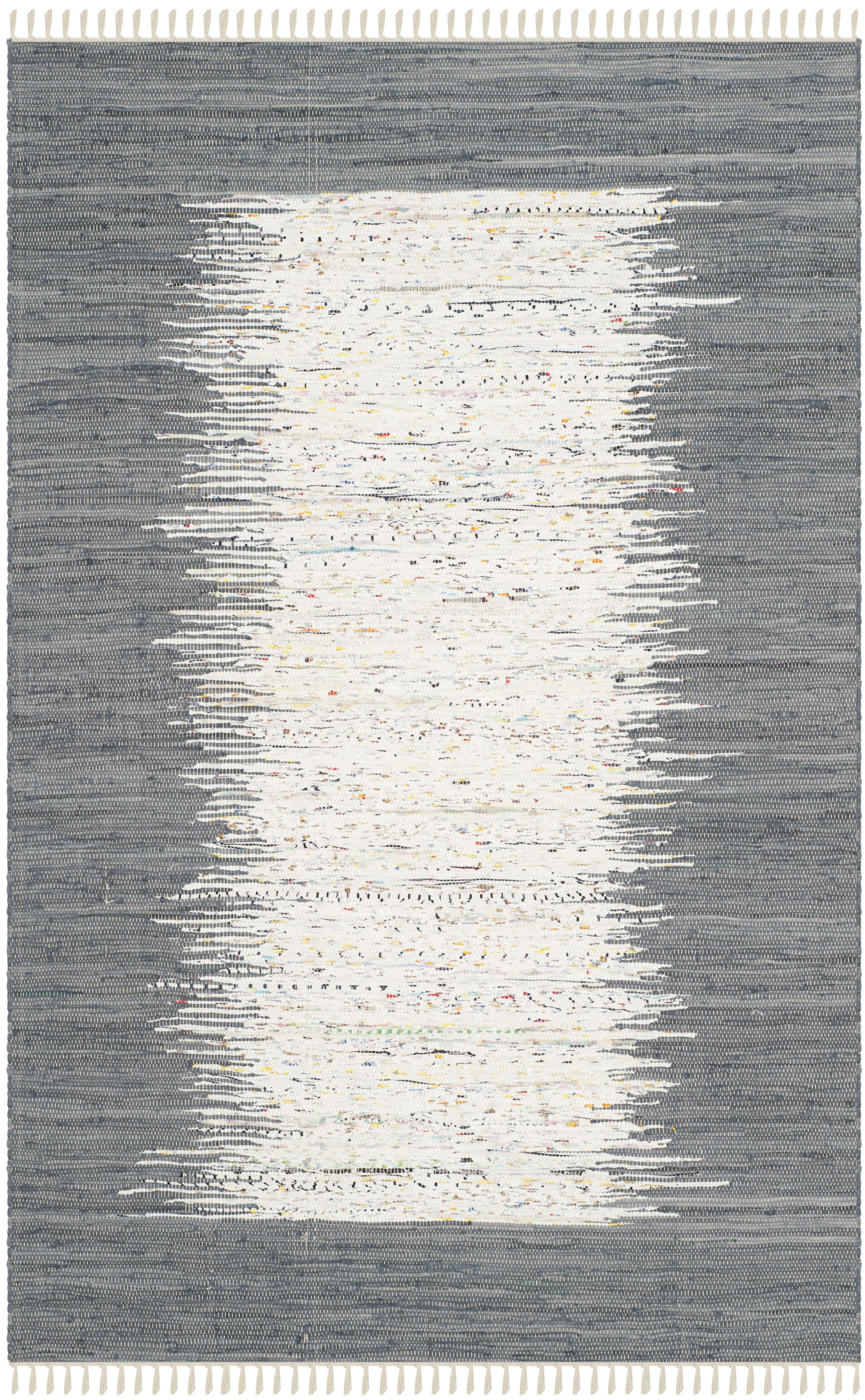 MONTAUK - Tapis de salon interieur en ivoire & gris, 122 x 183 cm