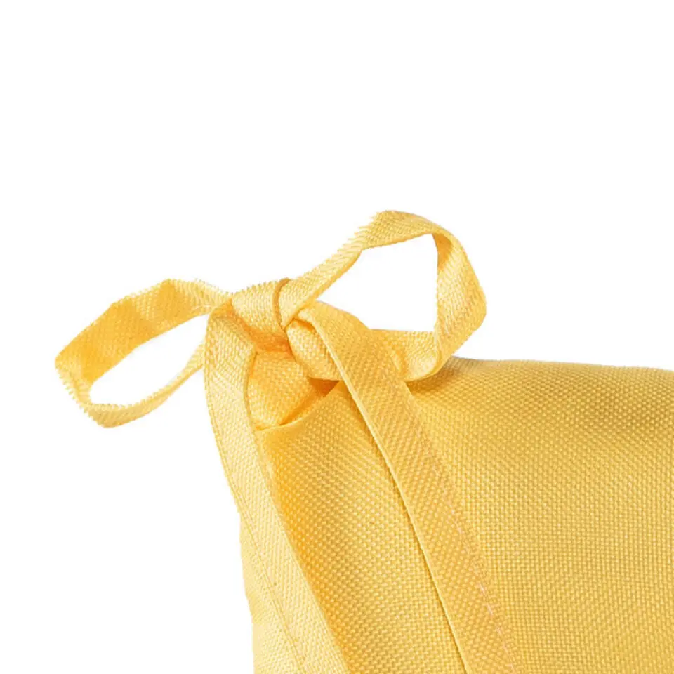 Anna's collection Stoelkussen gewatteerd - geel - 38 x 38 cm