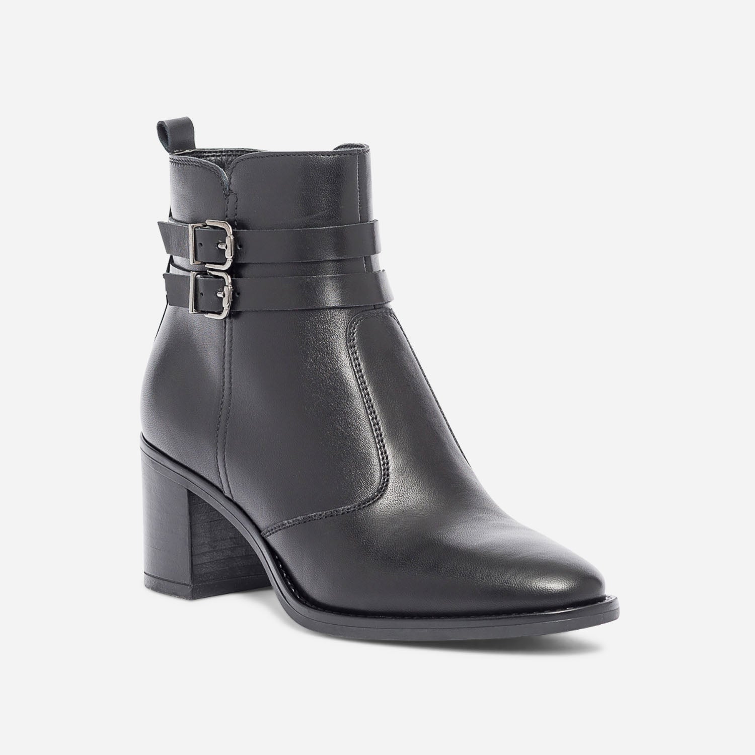 Boots noir en cuir éco-conçu