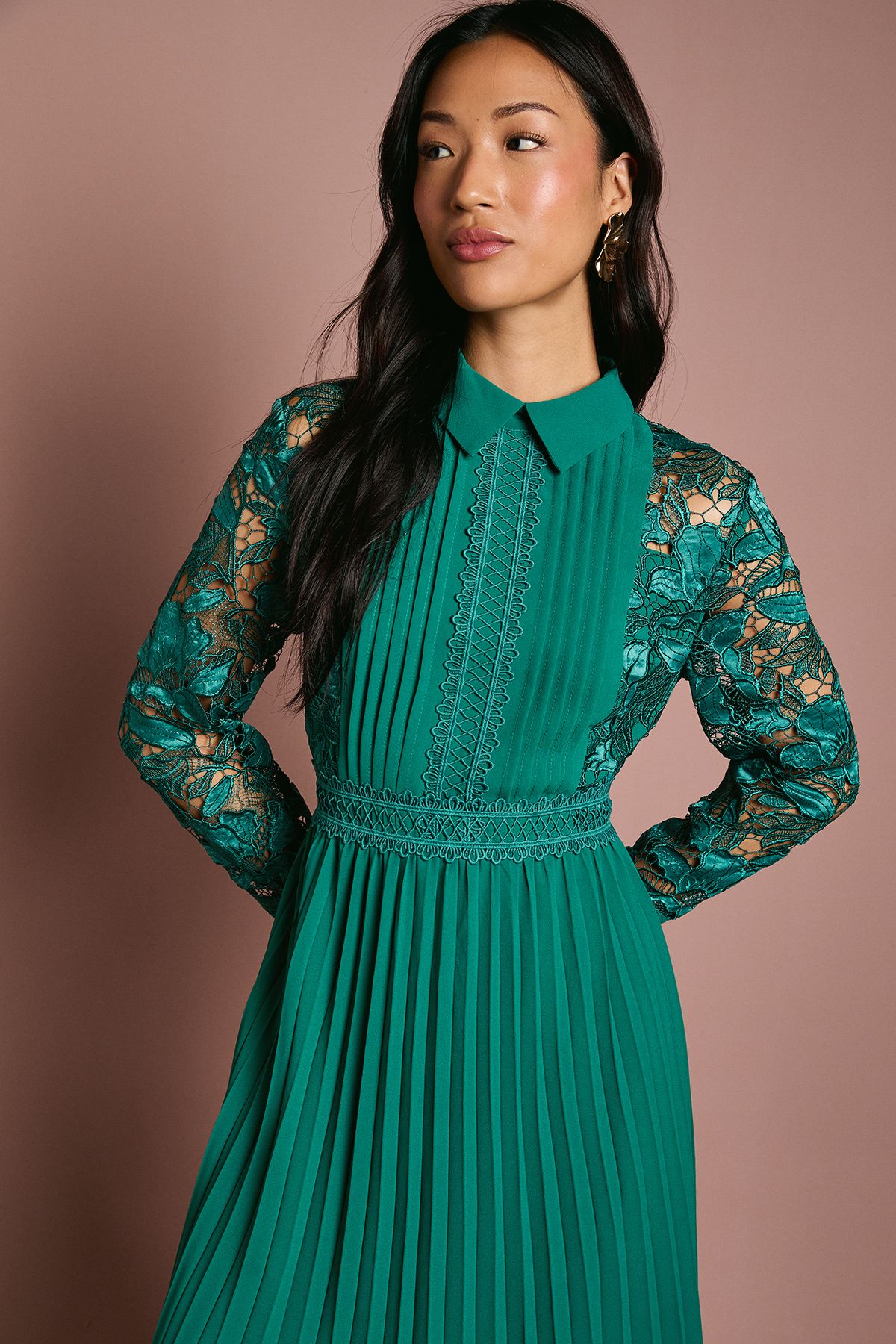 Coast Petite Lace Shirt Dress