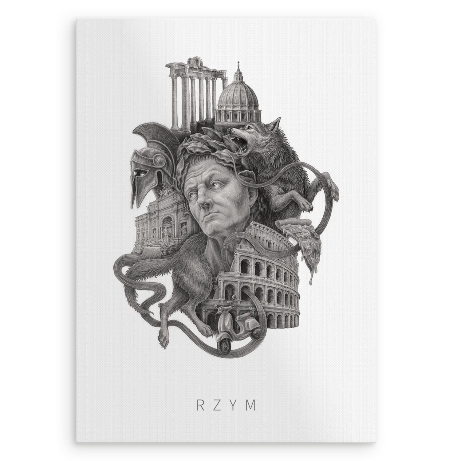 Plakat Rzym, włoski styl 20x30 cm