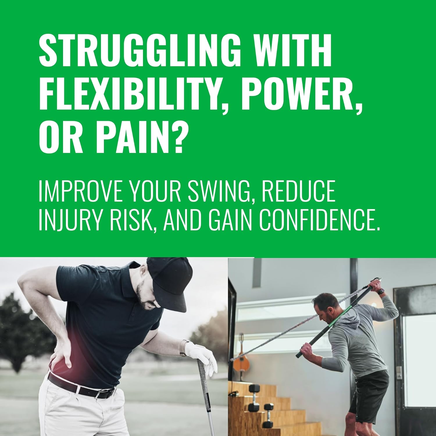 GolfForever Swing Trainer – Golf Fitness & Training System for Strength  Flexibility & Swing Power – Includes Membership & Premium Training Bar for Golf-Specific Workouts