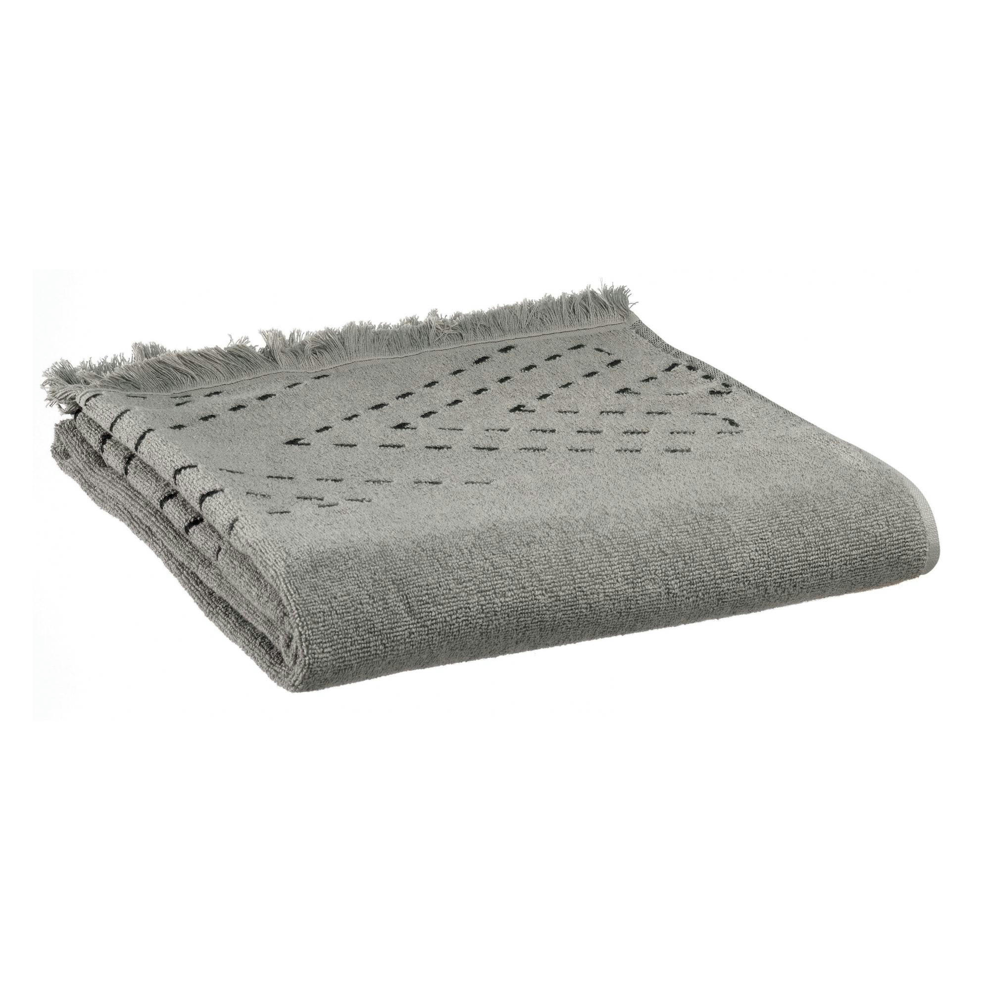 JULIA - Drap de douche  en coton gris 70 x 140