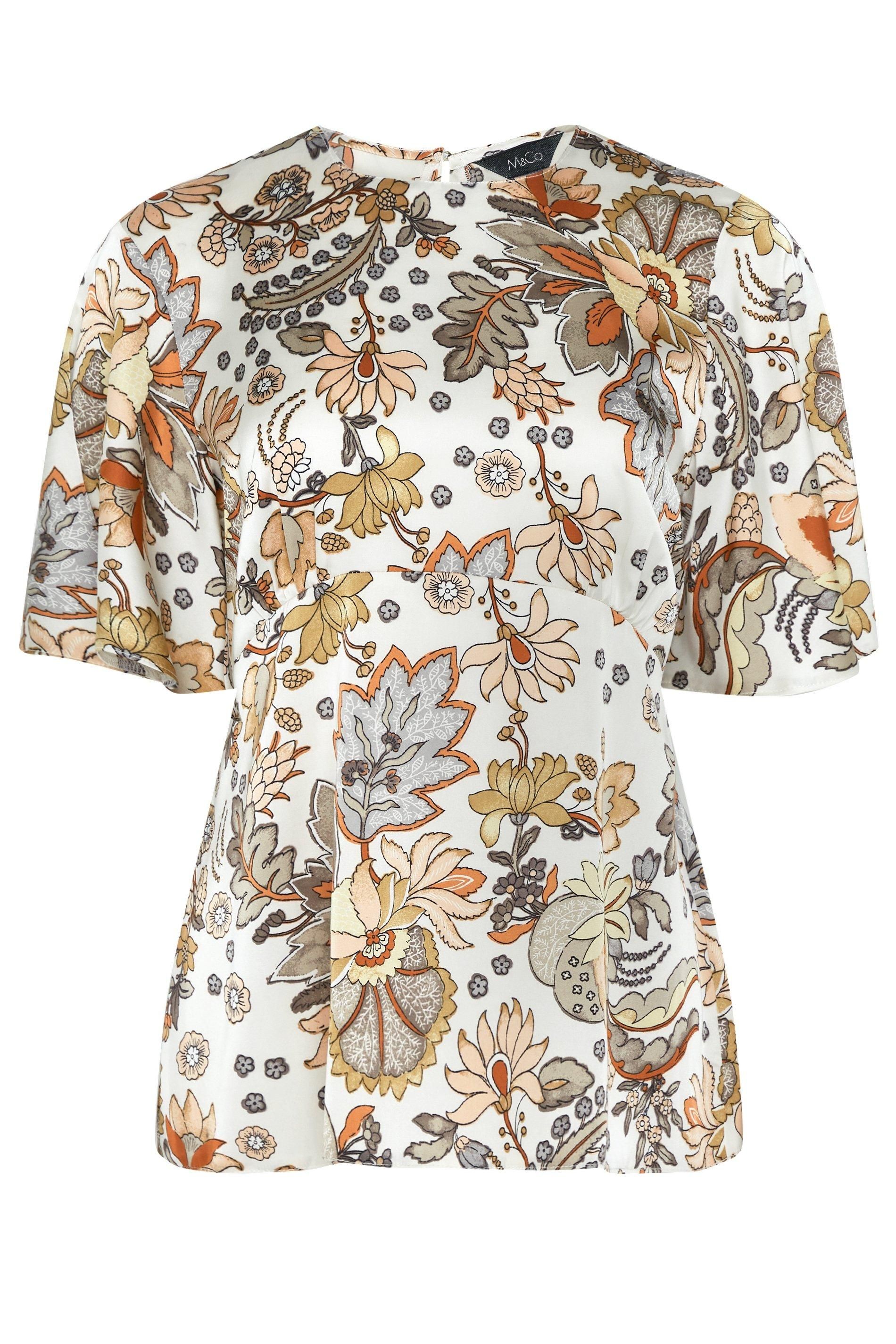 M&Co Tie Back Blouse