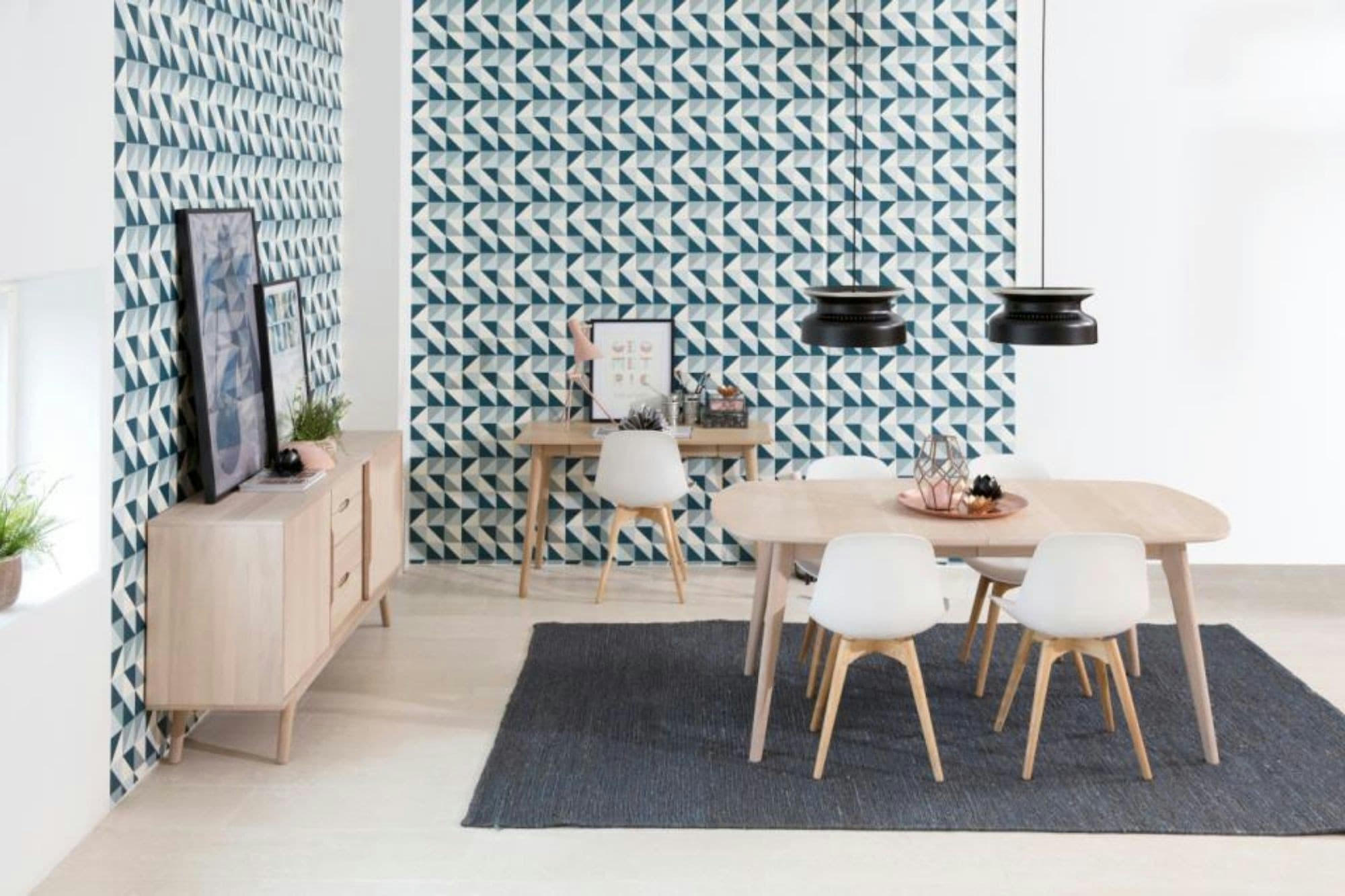 SVEN & SPRING - Bureau 2 tiroirs en chêne