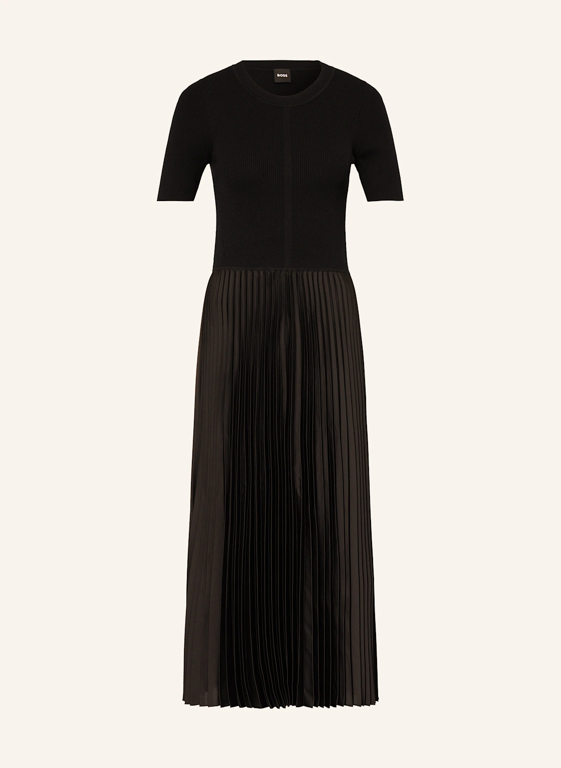 BOSS Kleid FADRIDI im Materialmix mit Plissees