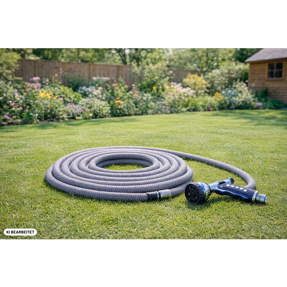Gartenschlauch-Set, Länge bis 30 m, inkl. Metall-Gießbrause