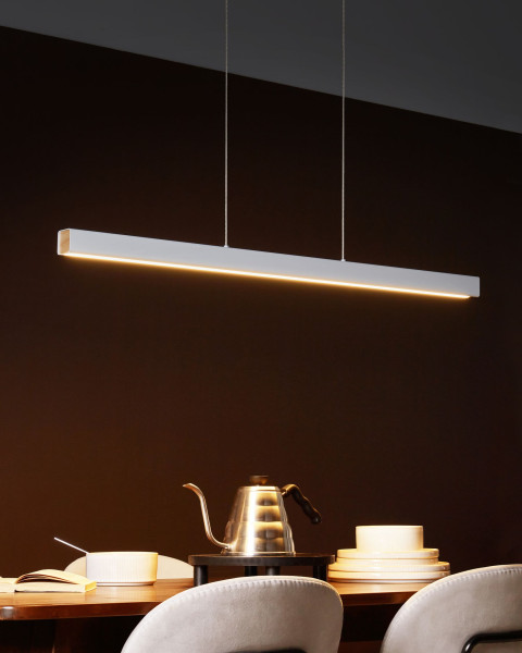 Lampa wisząca LED dekoracyjna z pilotem biała