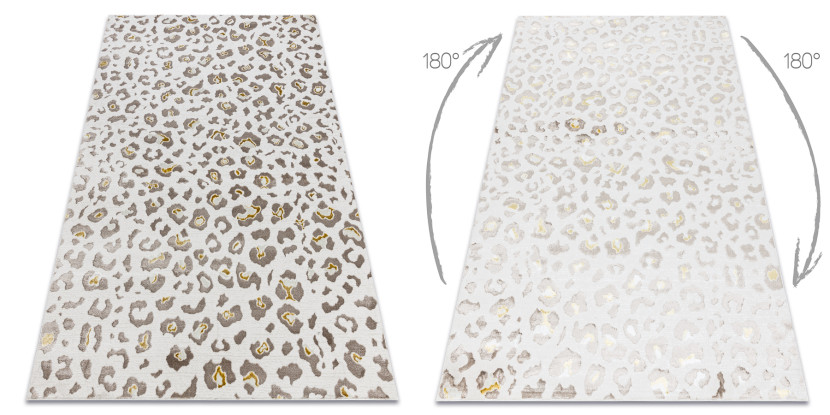 Dywan BLISS Z232AZ128 krem / beż - Panterka, nowoczesny, 80x150 cm