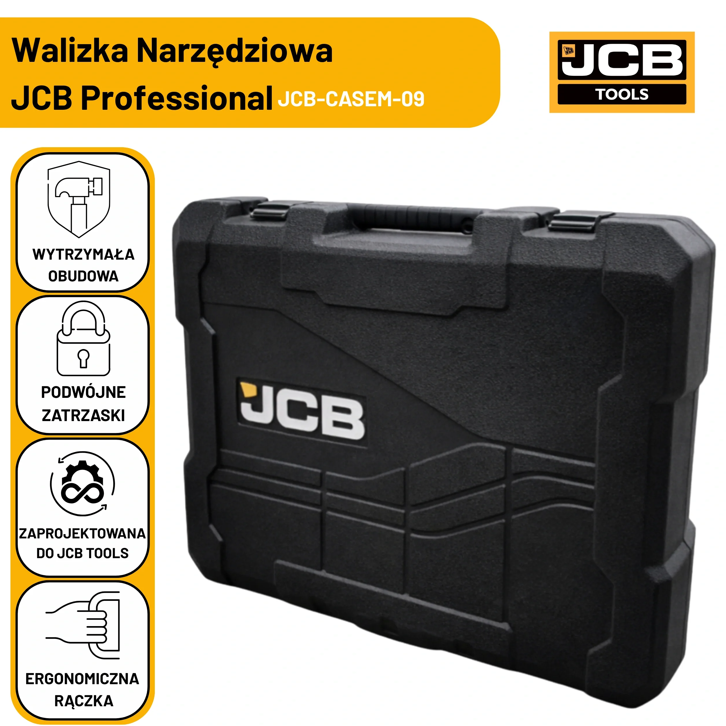 JCB Walizka Narzędziowa Site System Kompakt 410 × 320 × 120mm