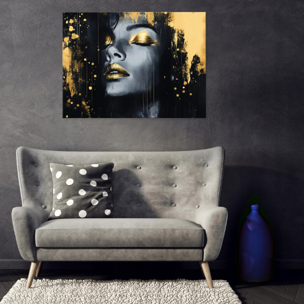 Obraz Na Płótnie Ścianę Kobieta Czarny Do Sypialni Salonu Kuchni 60X40