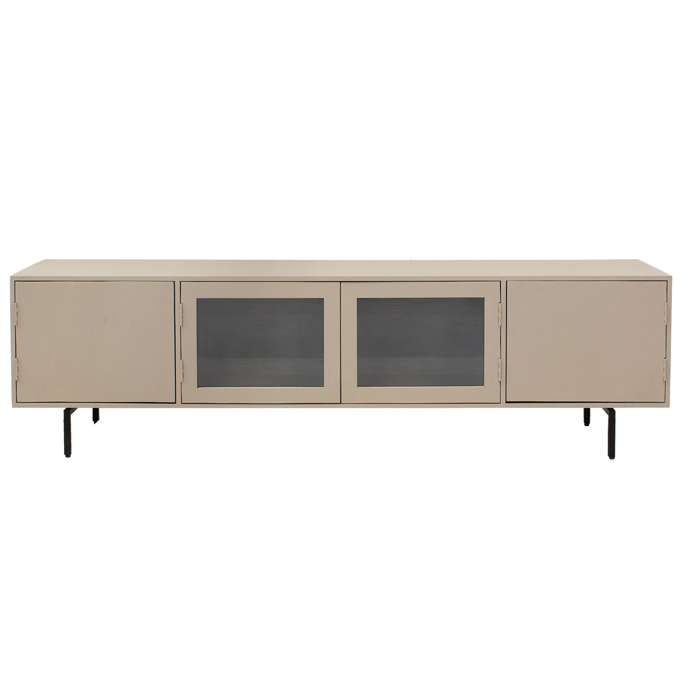 Giga Meubel Tv-Meubel Gita - Mangohout/Metaal/Glas - Taupe - 200cm