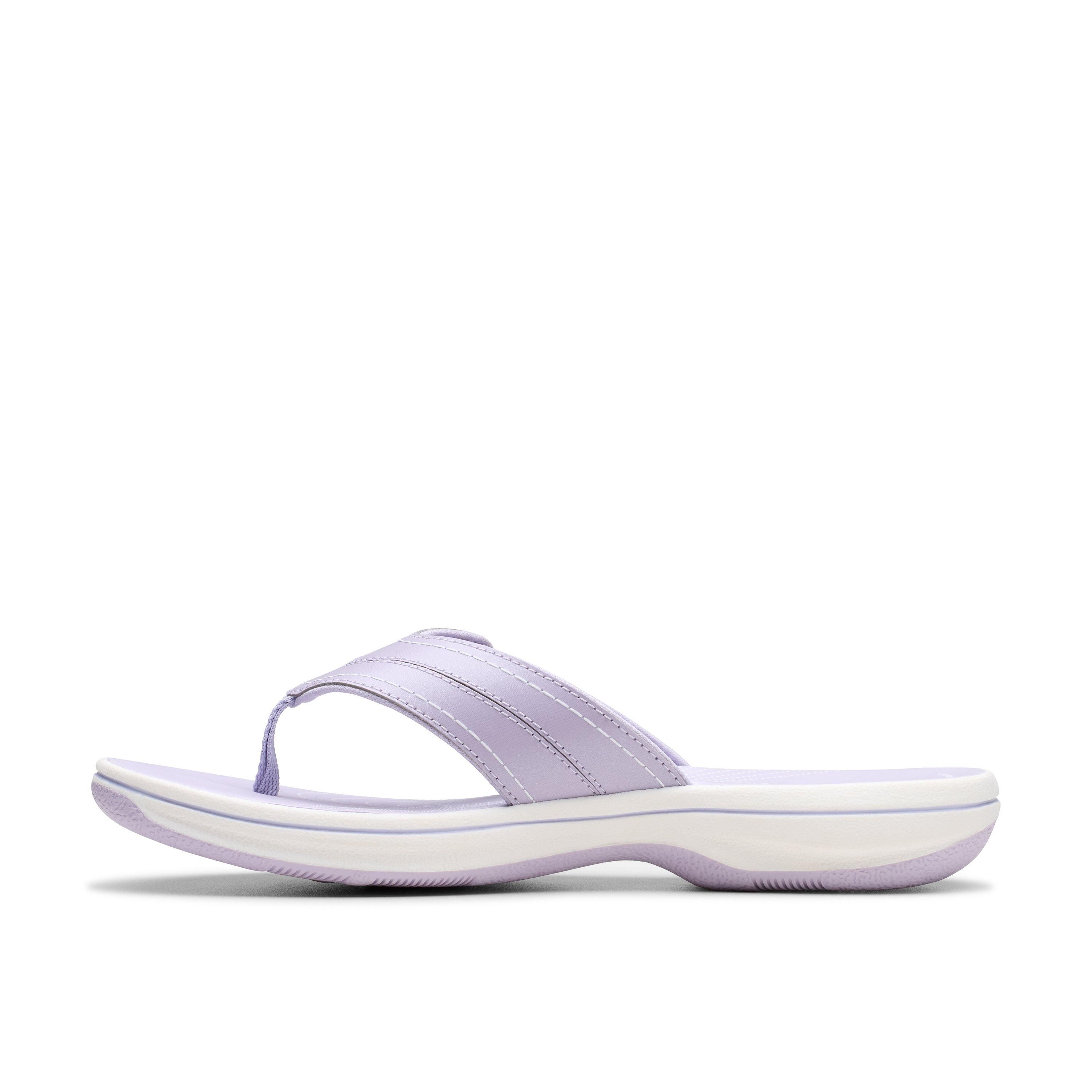 Clarks Brinkley Reyna Lavender Flat Sandals,Flip Flops