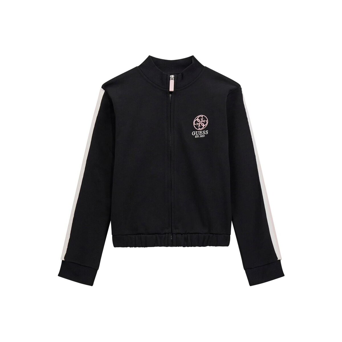 Guess - LS ACTIVE TOP ZIP - Black