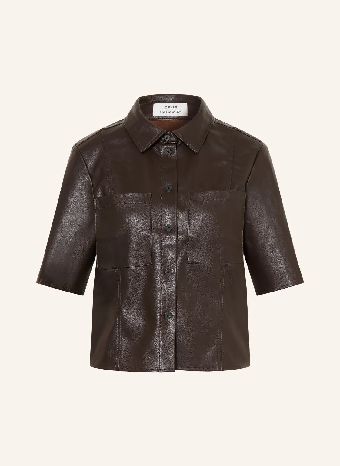 OPUS Hemdbluse FELEATHER in Lederoptik