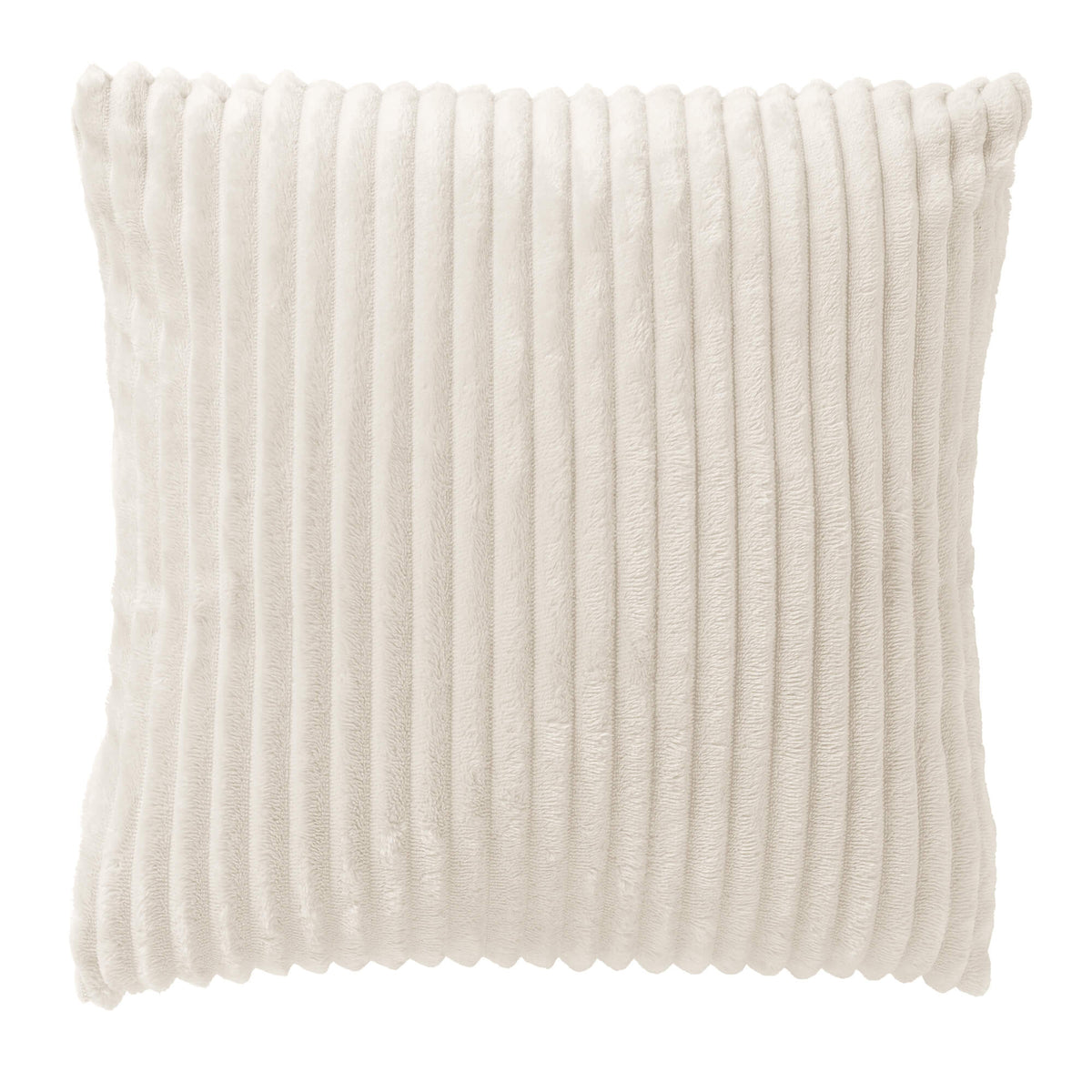 MART - sierkussen 45x45 cm - zacht ribfluweel - corduroy - Snow White - wit