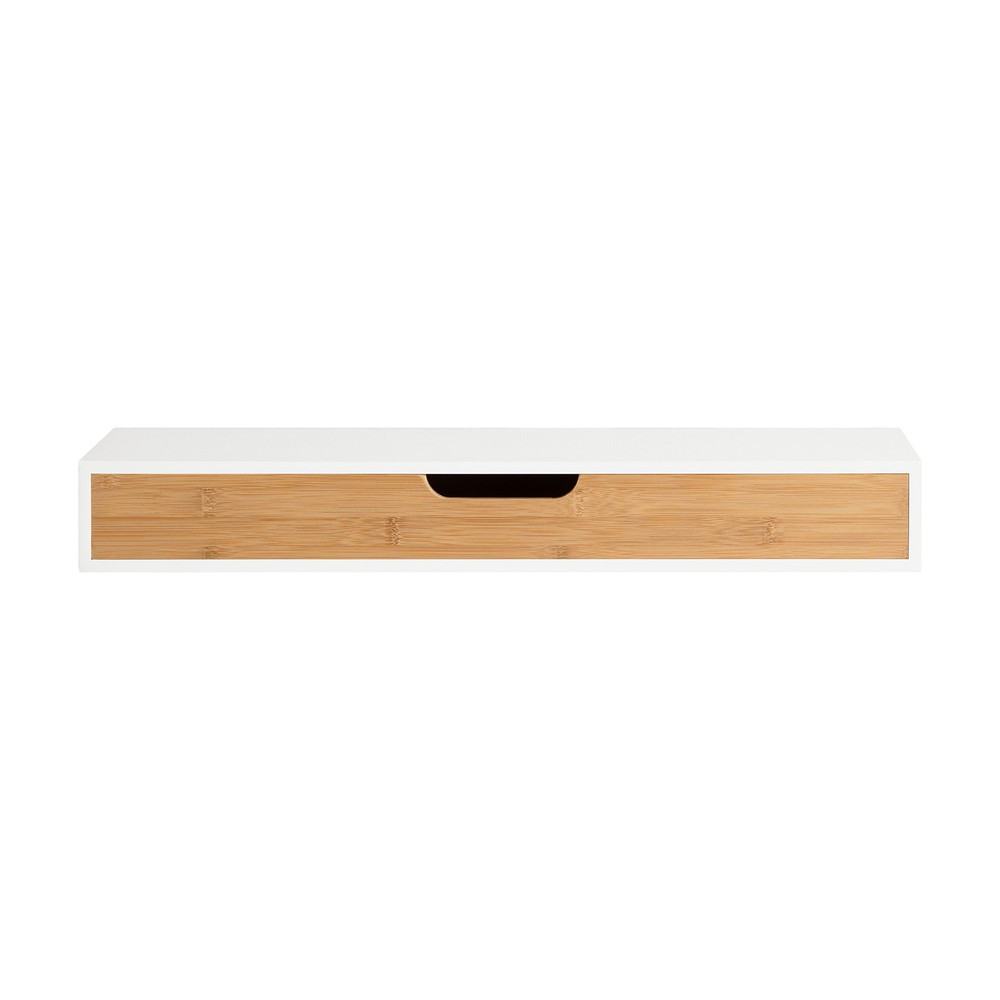 SoBuy Szafka ścienna z jedną szufladą 60x24.5x8cm Nowoczesny FRG93-NW