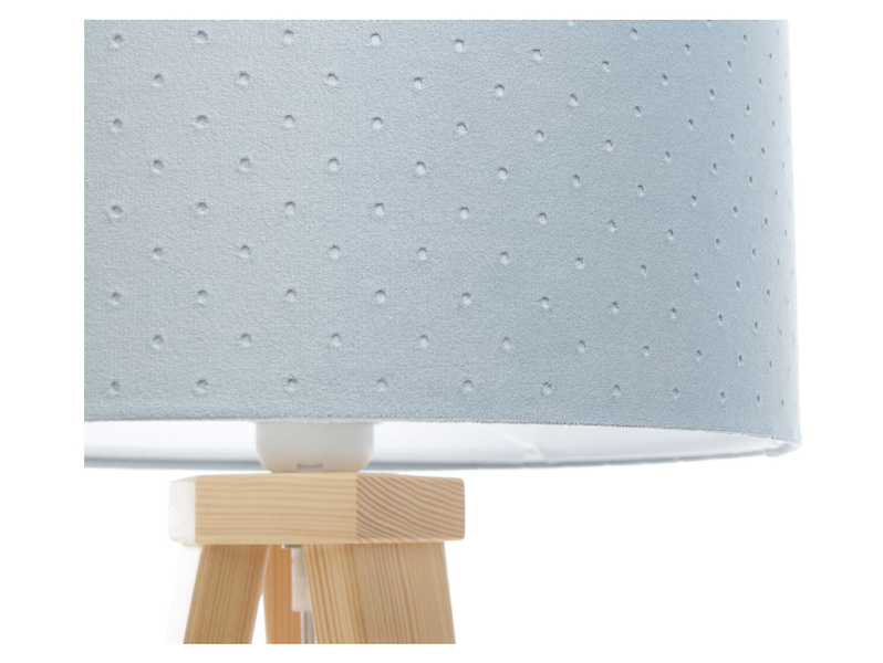 Lampa stołowa Jasmine bebe tkaninowa niebieska