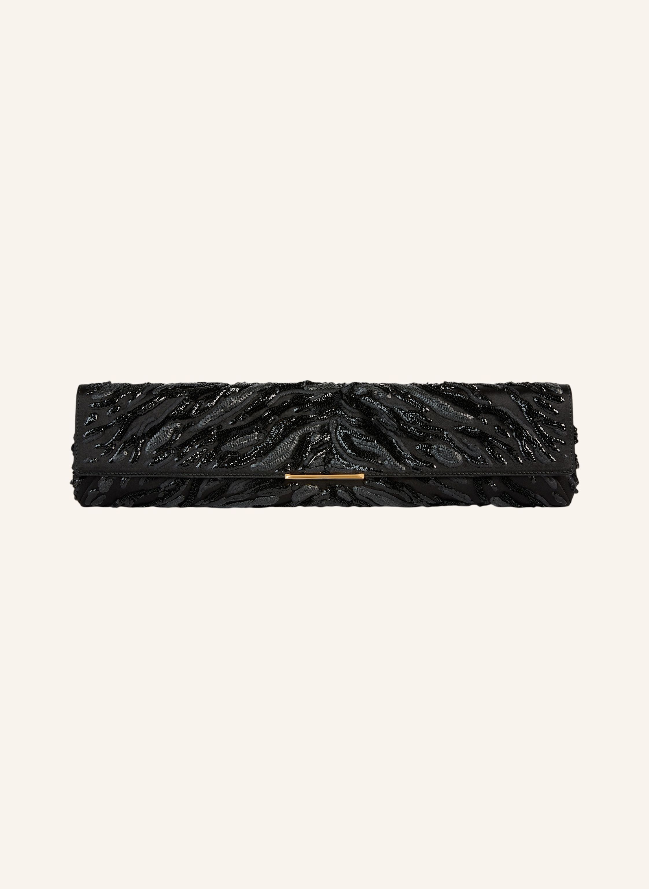 BALMAIN Tasche LONG CLUTCH aus besticktem Satin