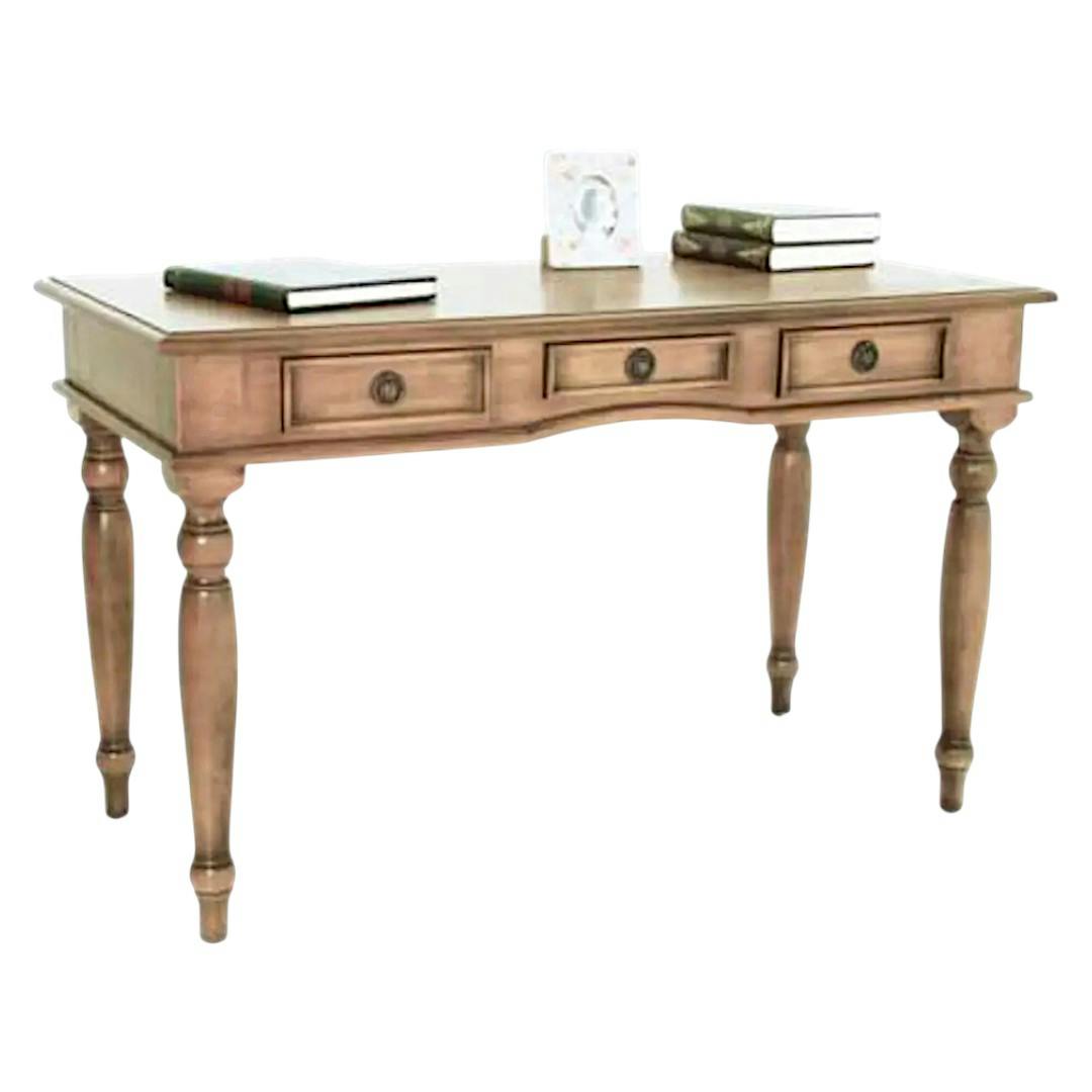 Bureau 3 tiroirs hévéa 130x62x75cm TRADITION