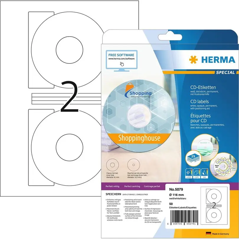 Etiketten 25er-Set CD-Etiketten