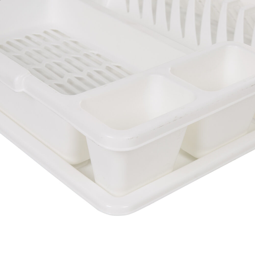 égouttoir avec plateau blanc