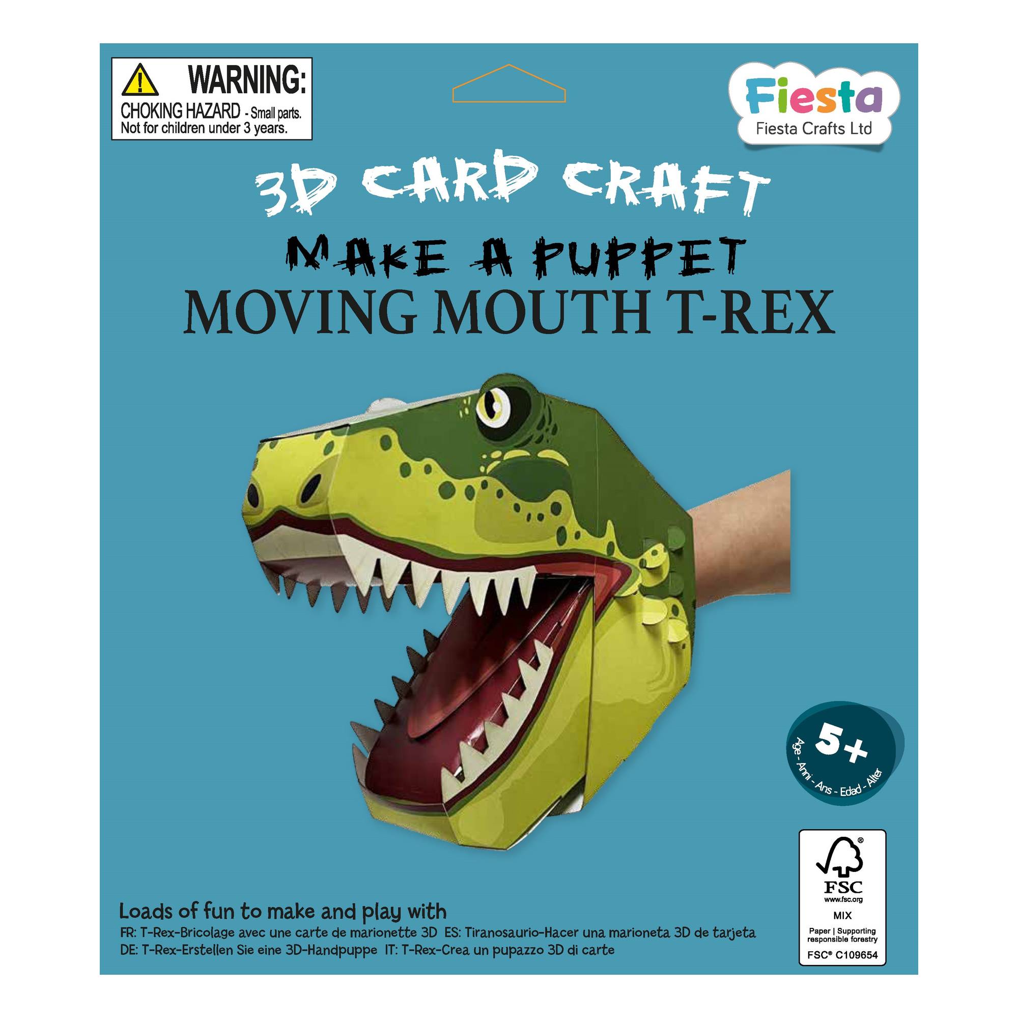 Make a Moving Mouth T-Rex Puppet Kit