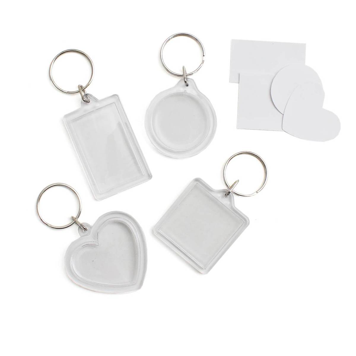 Photo Frame Keyrings 4 Pack