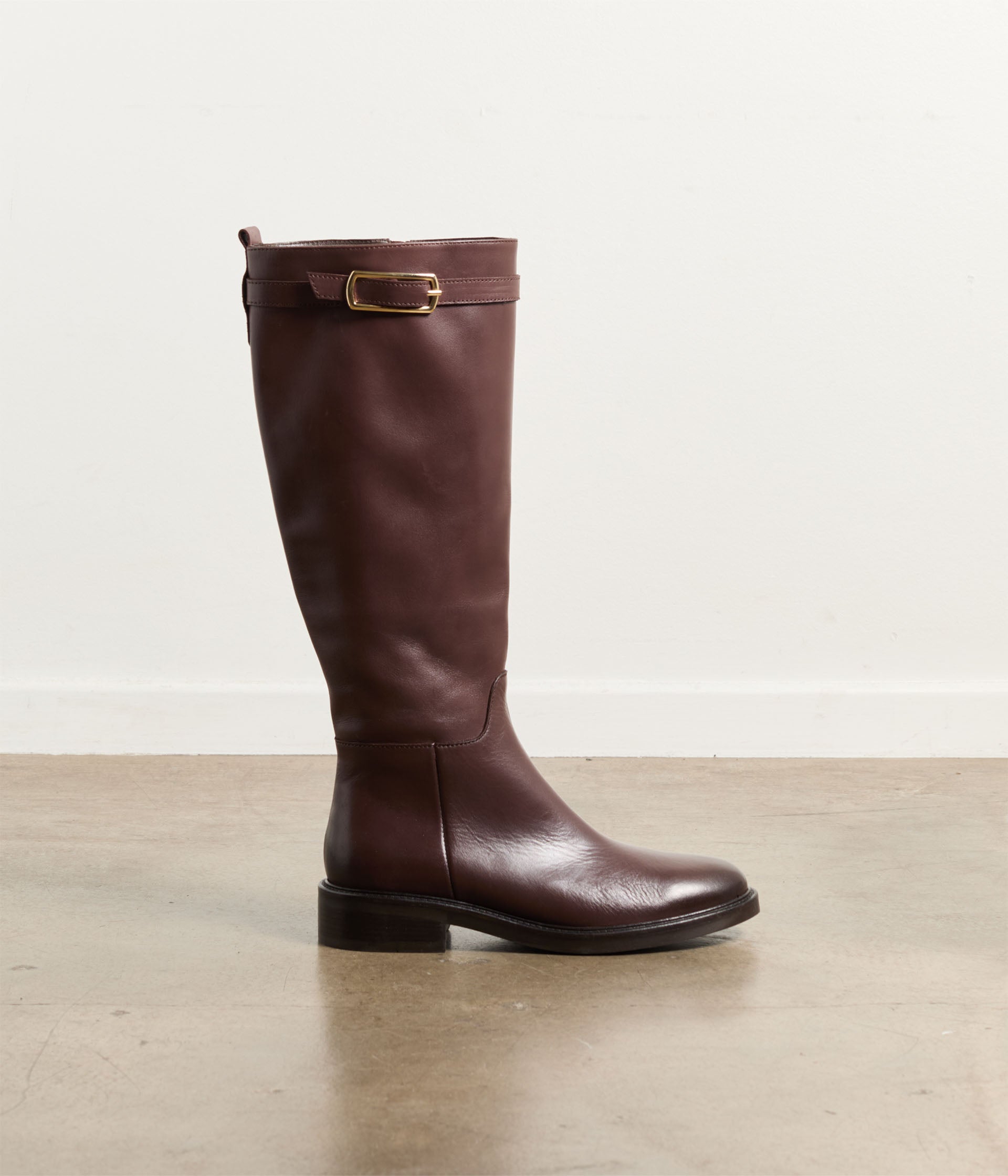Bottes en cuir chocolat Tovah