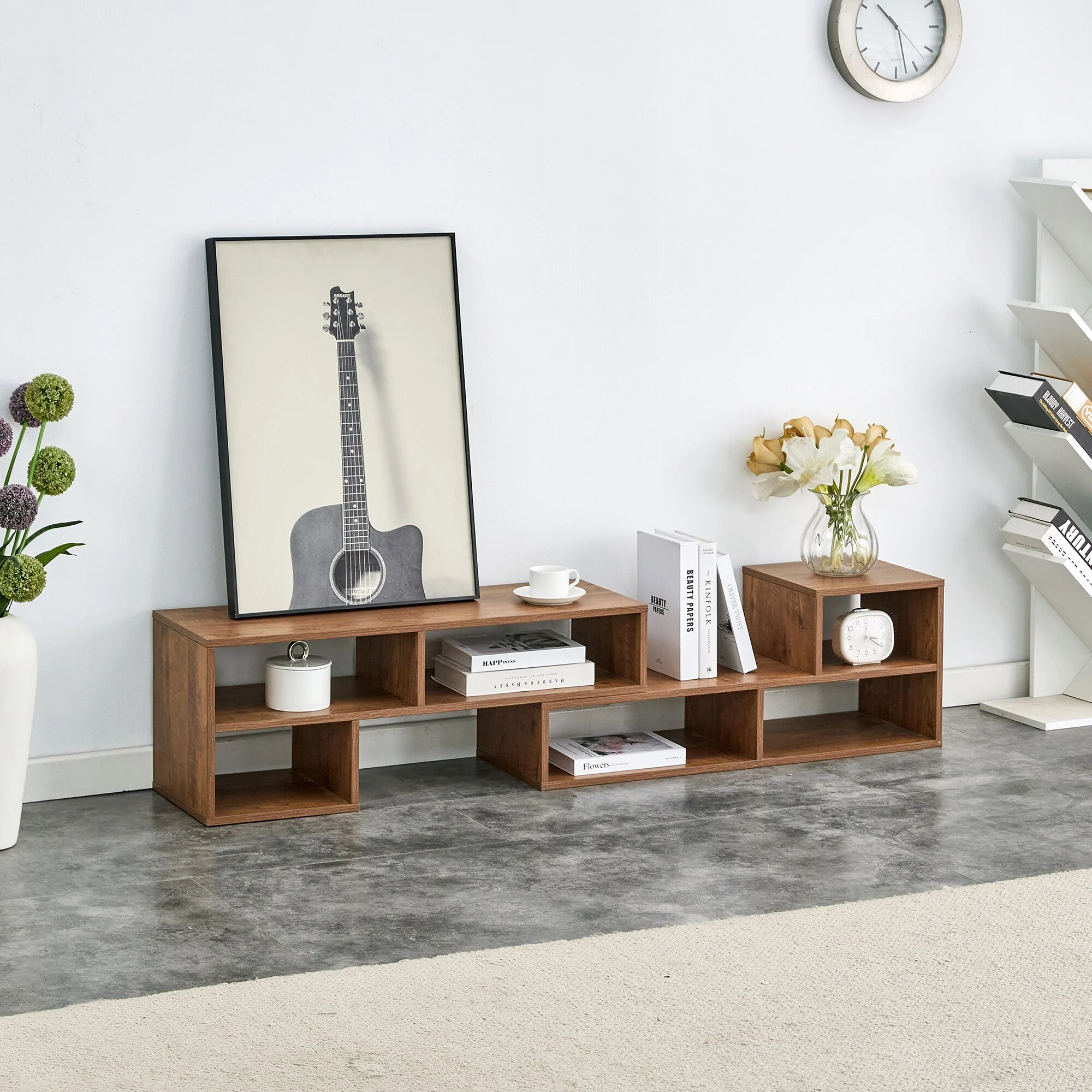 Entertainment Center Media Stand, Bookcase Shelf, TV Console Stand