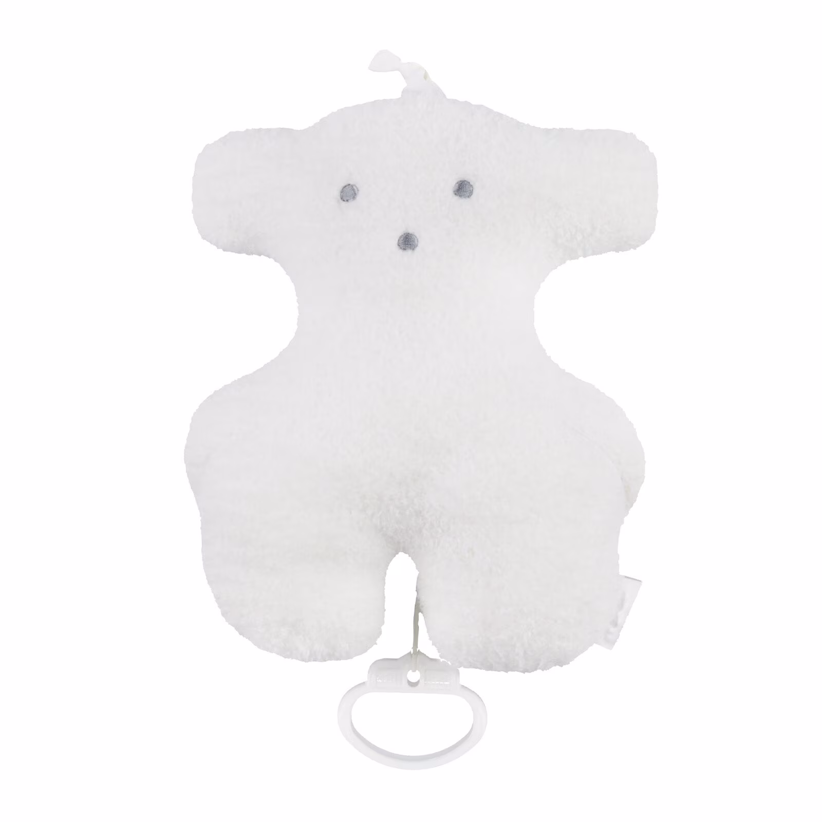 Osito musical pelo rizado Blanco