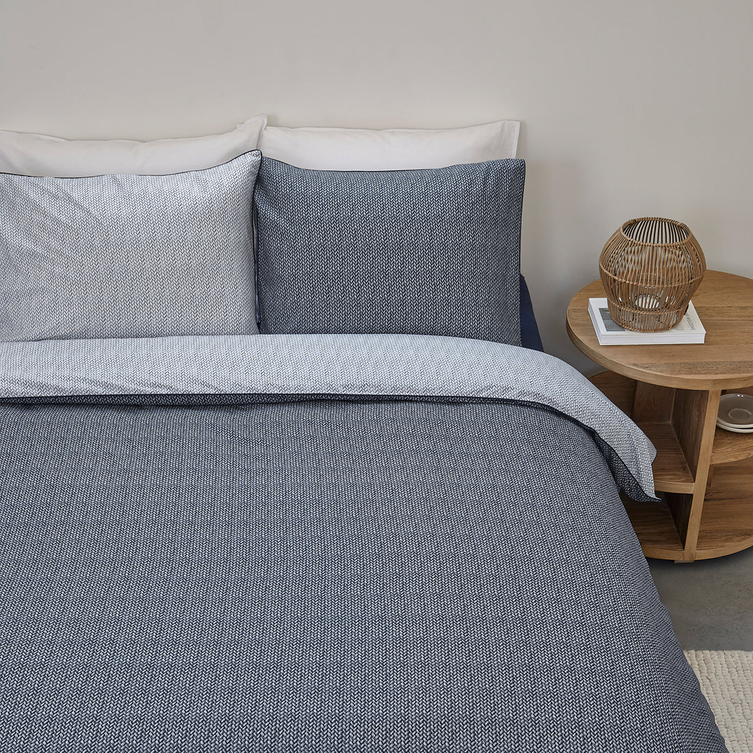 Riviera Maison - RM Twisted blue 140x200 220 - Blauw