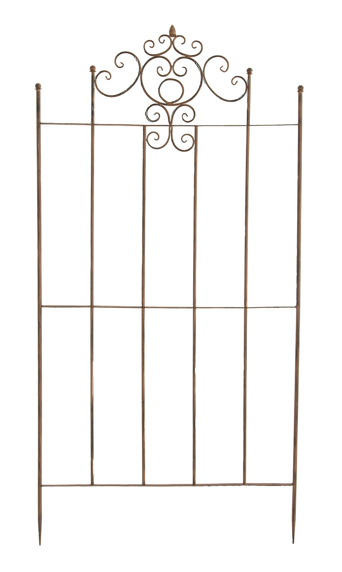 PAULA - Treillis pour plantes grimpantes en métal Marron antique