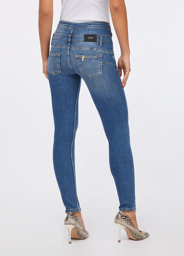 Jeans skinny a vita alta