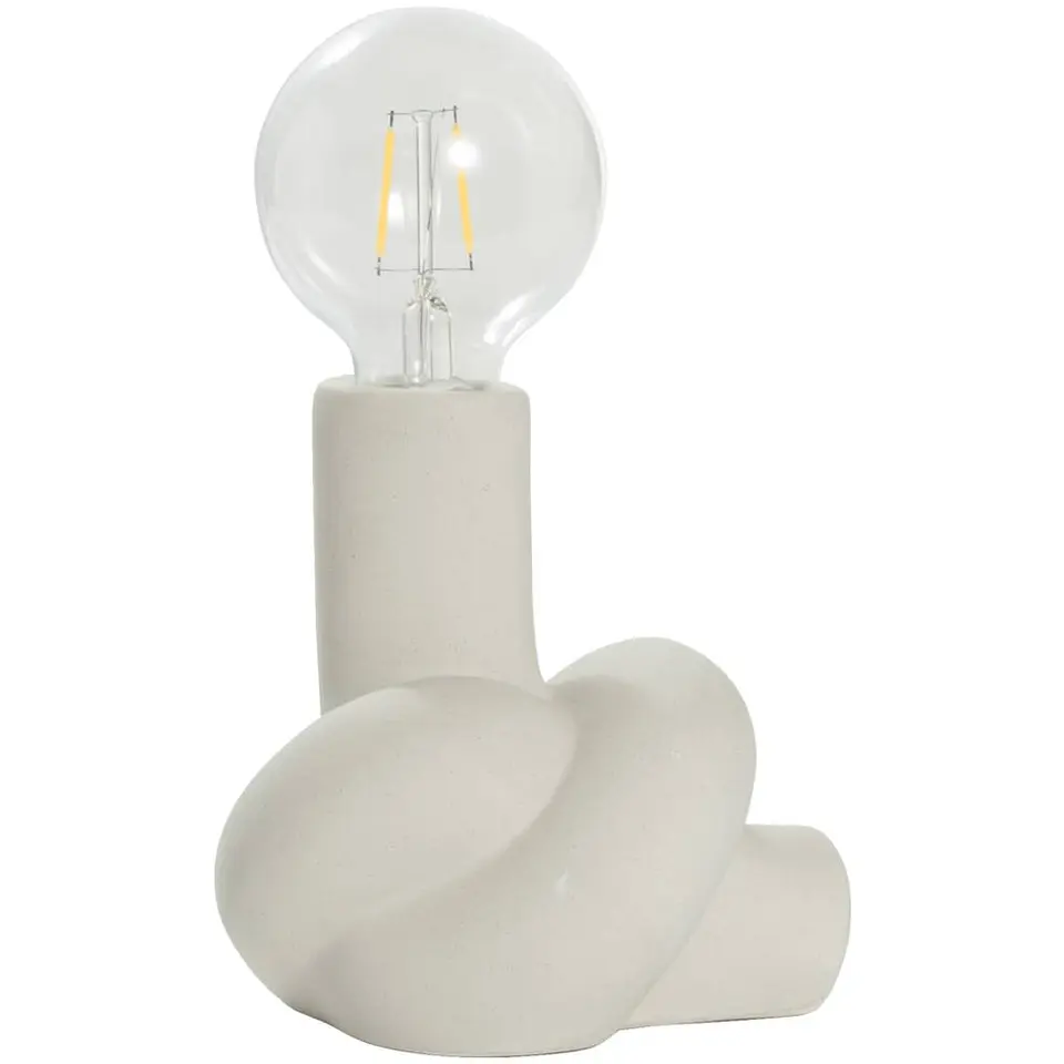 Tafellamp Knoop - off-white keramiek - 23x15x14 cm