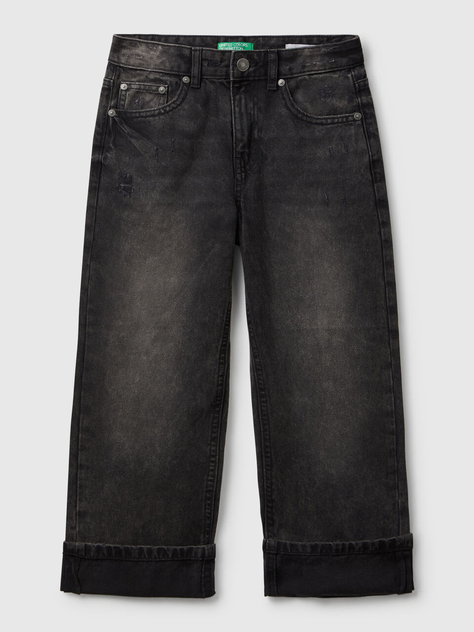 Straight jeans with cuffs
