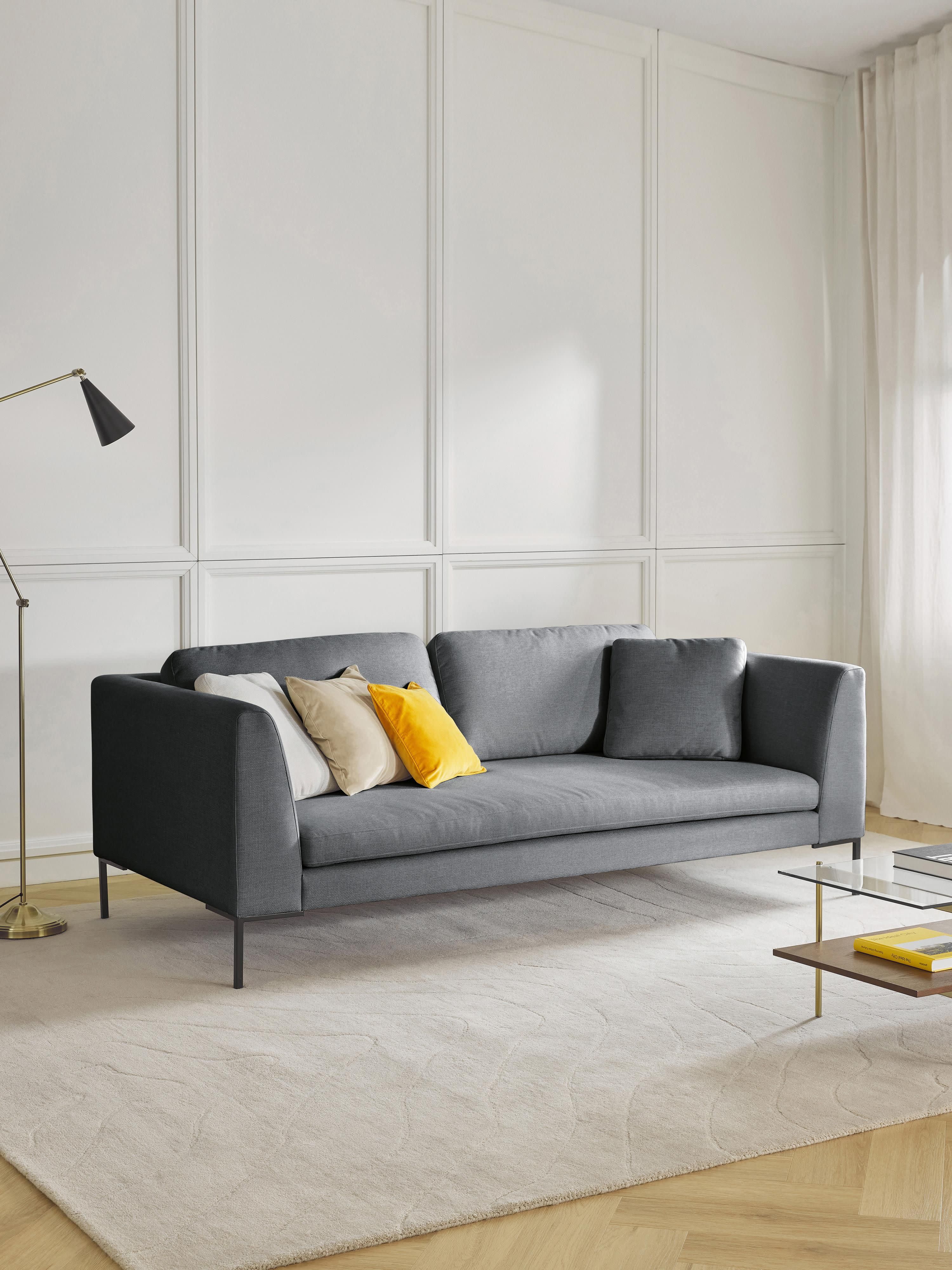 Sofa Emma (3-Sitzer) mit Metall-Füßen
