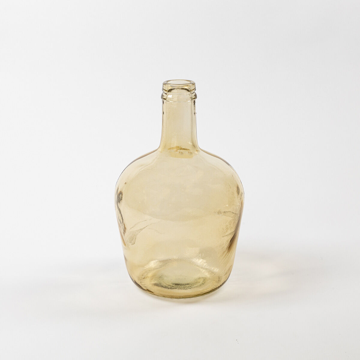 Jarra forma garrafão amarela em vidro reciclado 4l