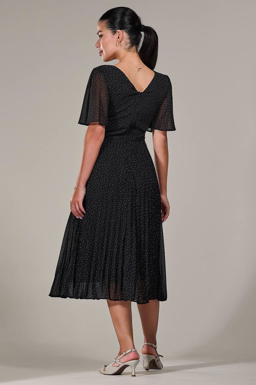 Jolie Moi Petite Chiffon Pleated Midaxi Dress