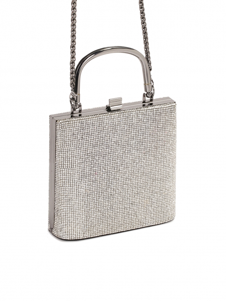 Small elegant bag decorated with cubic zirconias
