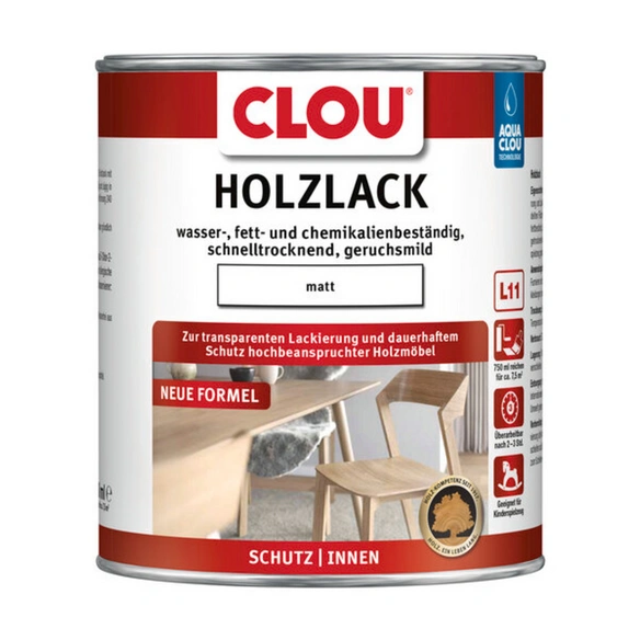 Holzlack, »L11 AQ«, 0,75 l, farblos, matt