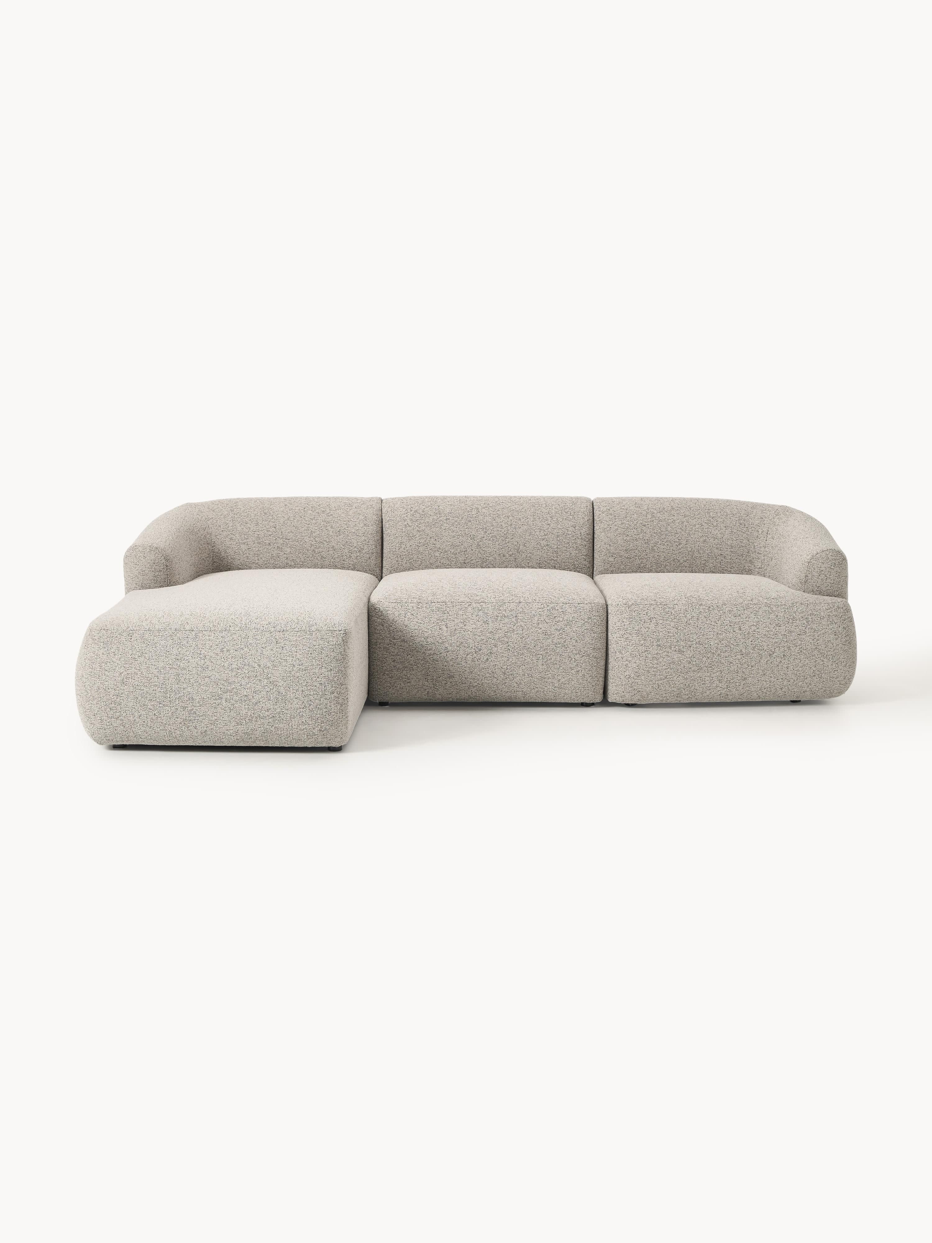 Modulares Bouclé-Ecksofa Sofia (3-Sitzer)