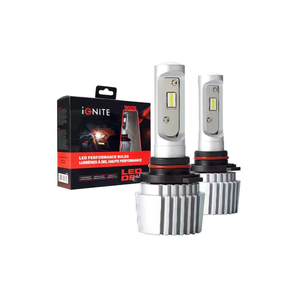 9005 Ignite LED Headlights, 6000k Cool White Light, 2-pk