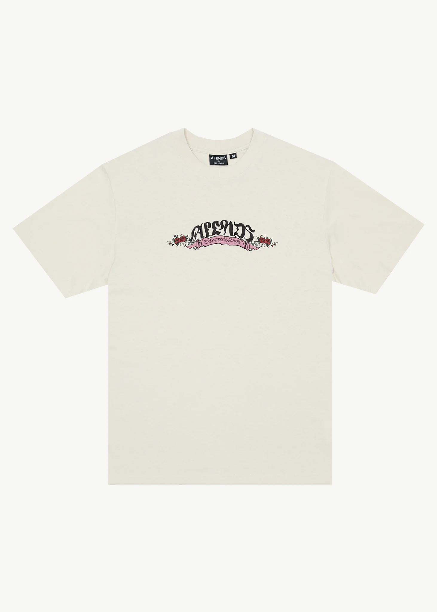AFENDS Mens Ink - Retro Tee - Moonbeam