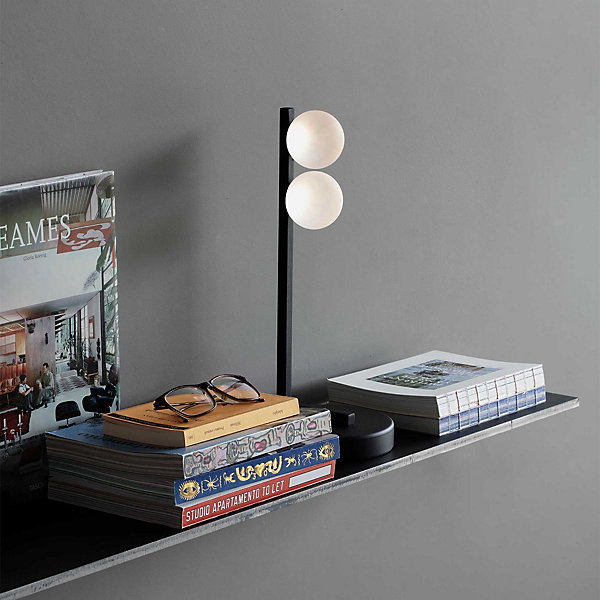 Ideal Lux PING PONG Lampe de table globe 2 lumières noire 500Lm 3000K