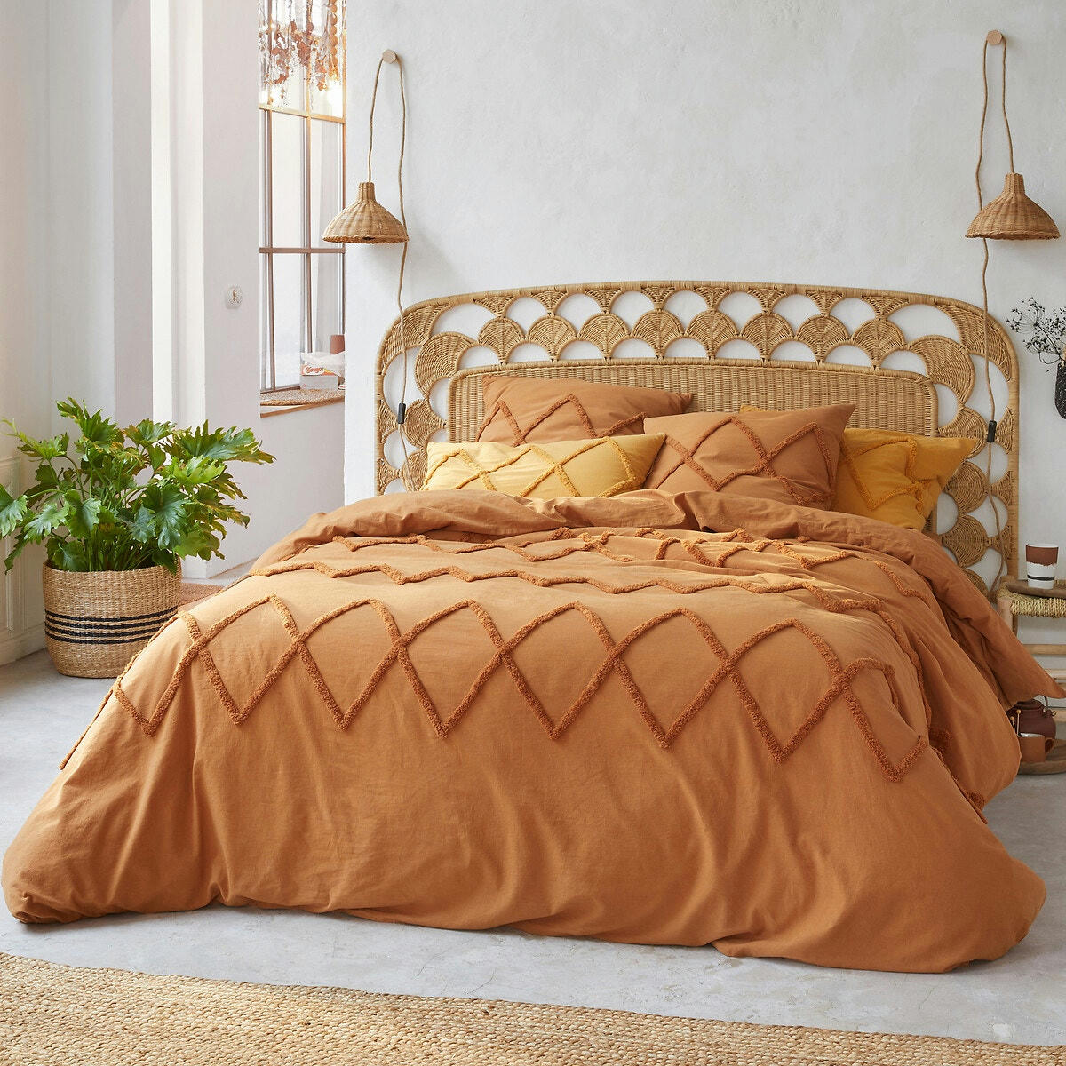 Housse de couette en coton, Assa caramel